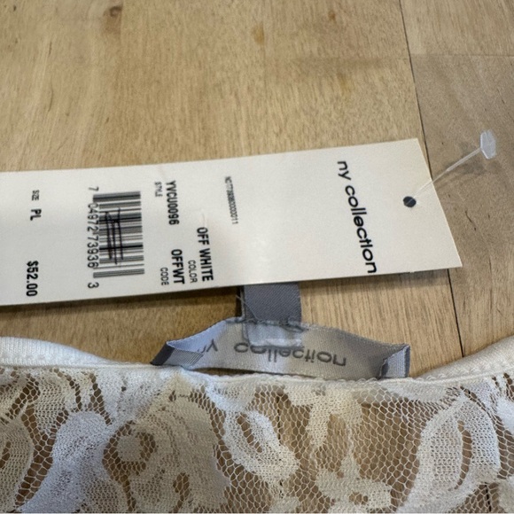 NWT NY Collection Womens White Lace Wrap LongSleeve Blouse Gypsy Fairy Lagenlook - Picture 6 of 11